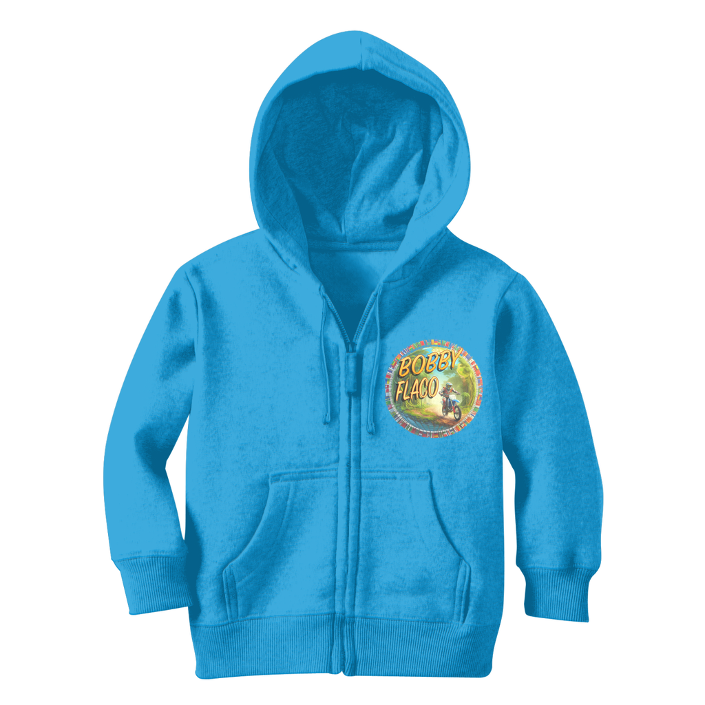 "Bike the World" Bobby Flaco - USaA Youthwear Zip Hoodie