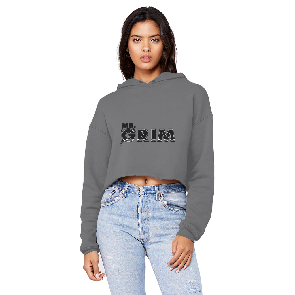 MR. Grim "Zipped Up" Unisex Crop Top Boyfriend Hoodie