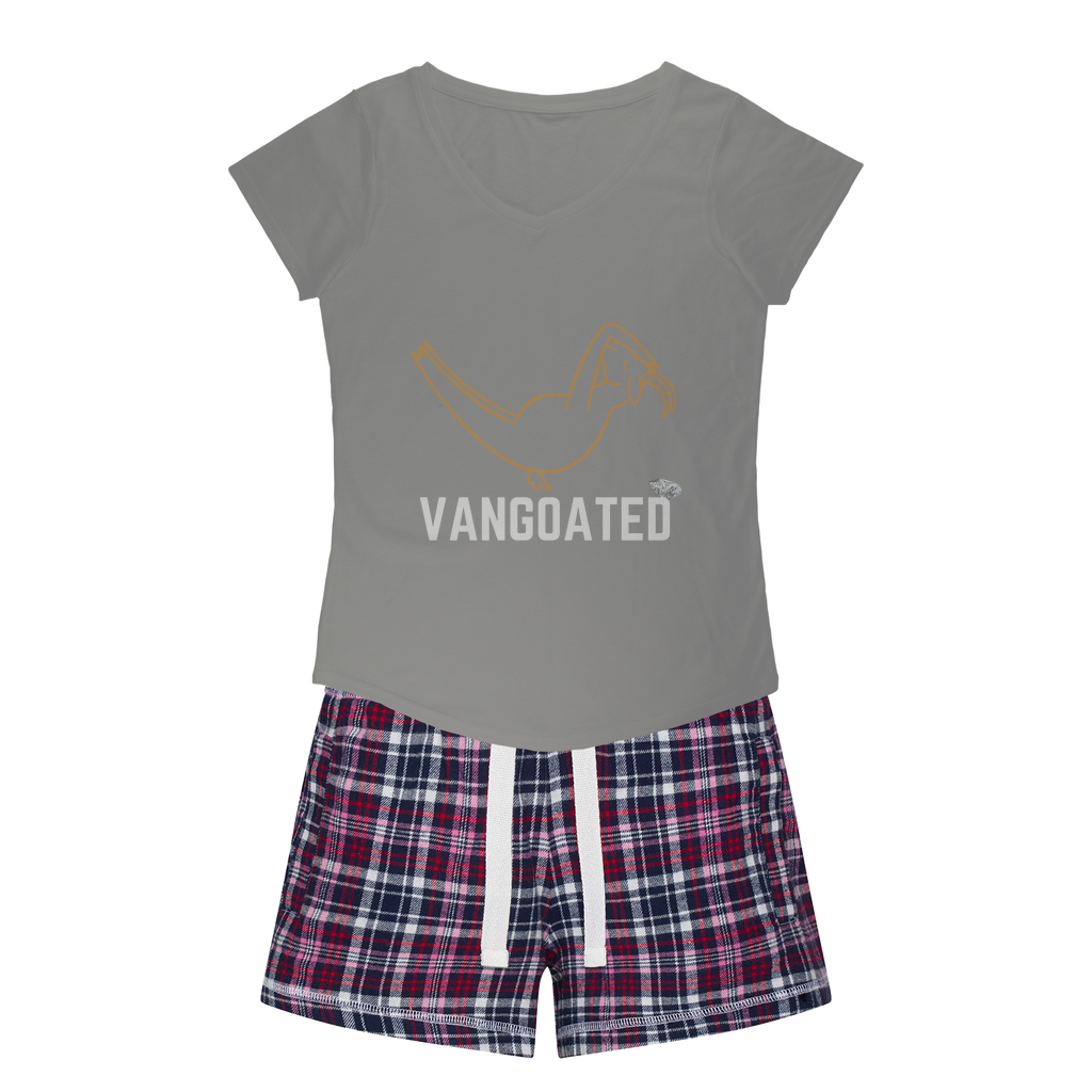 Vangoated Women's Pajamas w/ Flannel Shorts