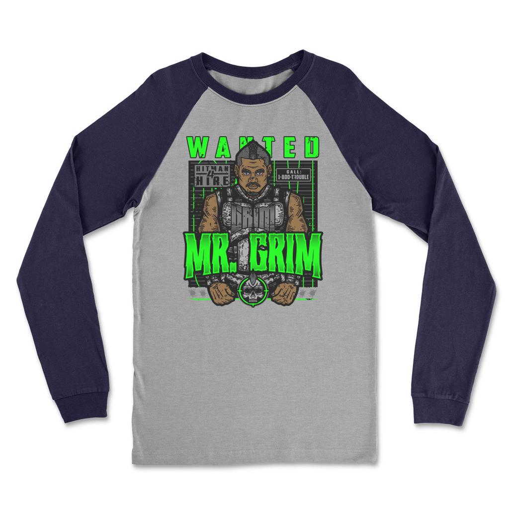 MR. Grim "Wanted" Classic Raglan Long Sleeve Shirt