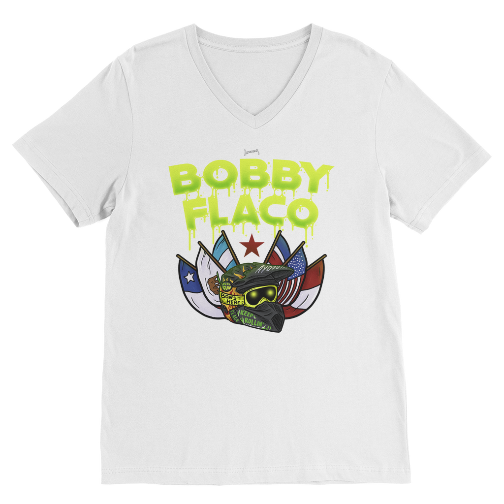 Bobby Flaco (USA) "World Tour" V Neck Tee