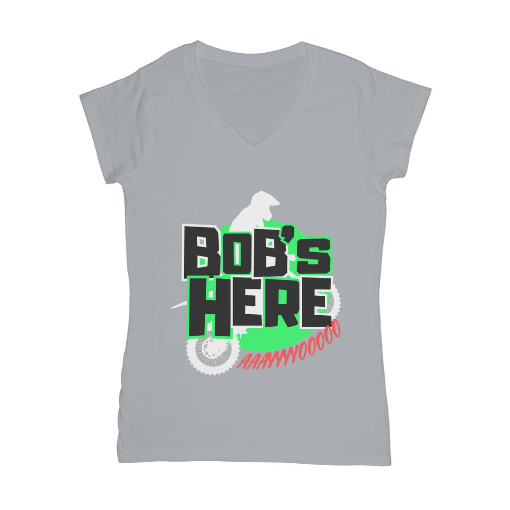 "Bob's Here" Bobby Flaco - USA Women's Wear V-Neck T-Shirt