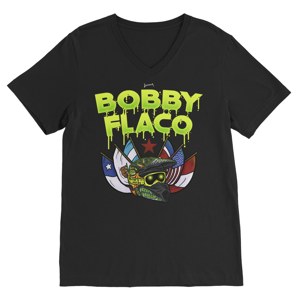 Bobby Flaco (USA) "World Tour" Unisex V Neck Tee