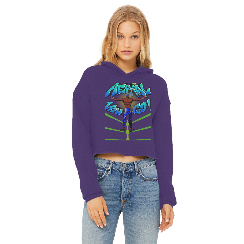 "Art Redeemer" - Aerial Van Go (USA) Women's Wear Crop Top Hoodie