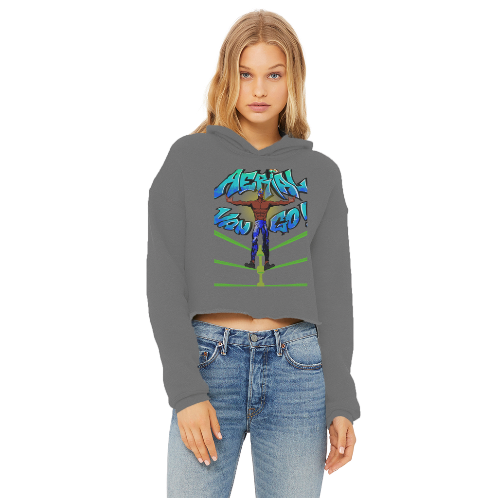 "Art Redeemer" - Aerial Van Go (USA) Women's Wear Crop Top Hoodie