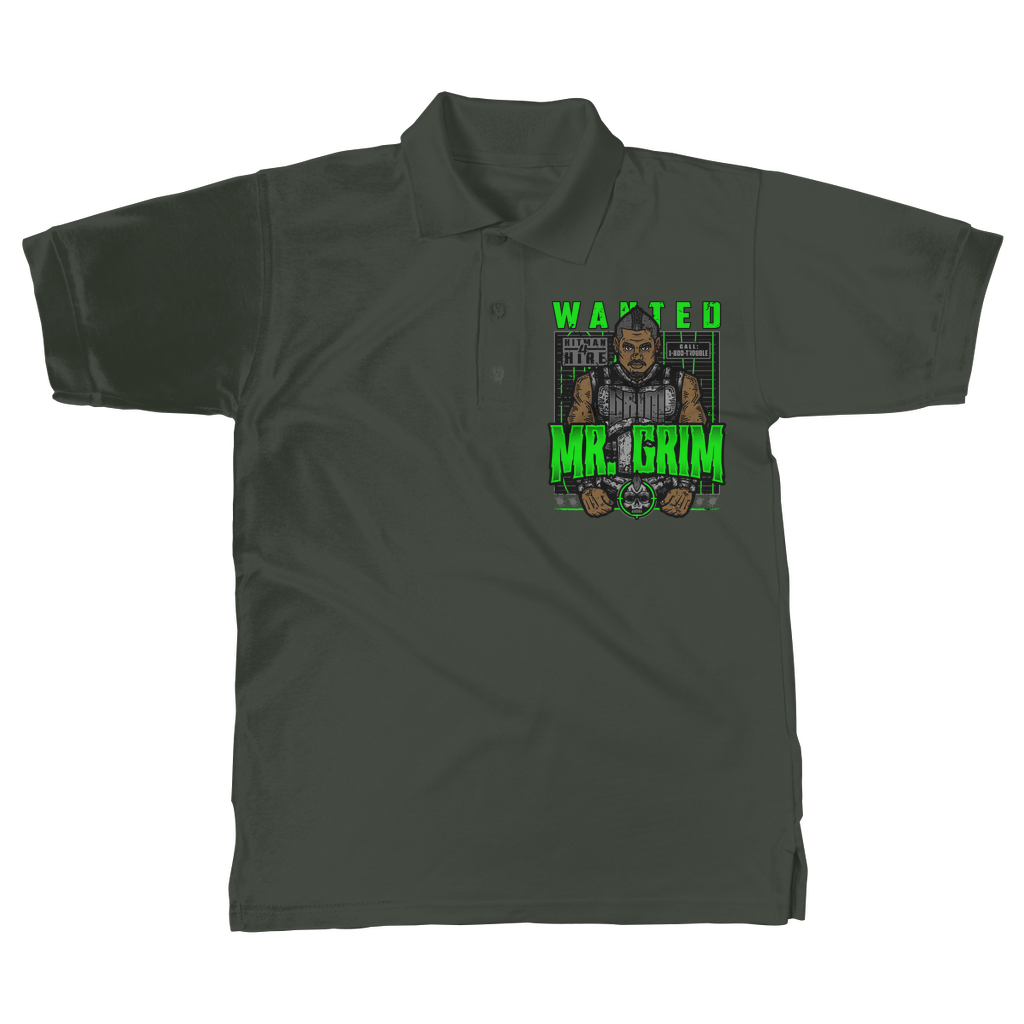 MR. Grim "Wanted" Unisex Adult Polo Shirt
