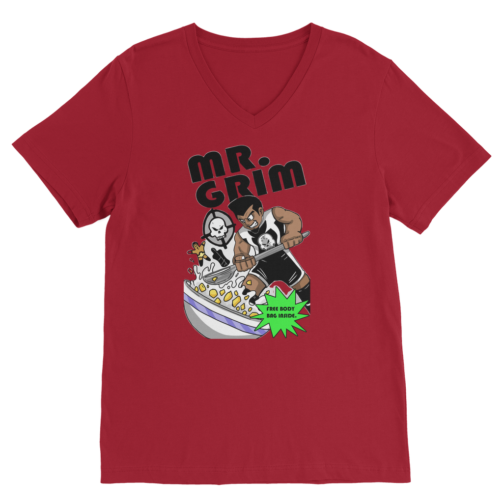 MR. Grim "Special Cereal" (USA) Unisex V Neck Tee