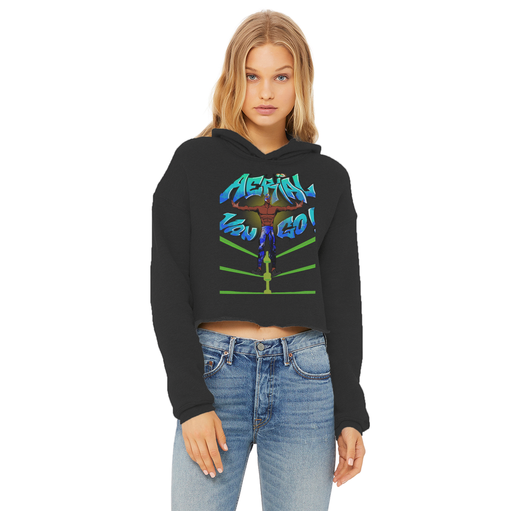 "Art Redeemer" - Aerial Van Go (USA) Women's Wear Crop Top Hoodie