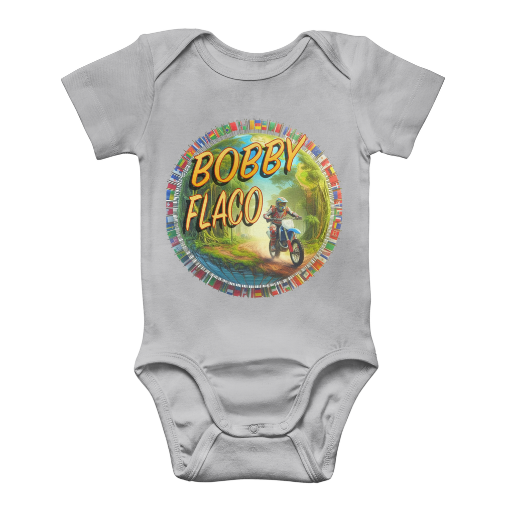 "Bike the World" Bobby Flaco - USaA Baby Onesie