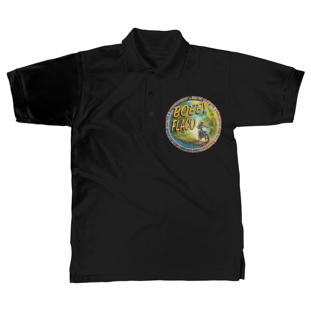 "Bike the World" Bobby Flaco - USaA Unisex Adult Polo Shirt