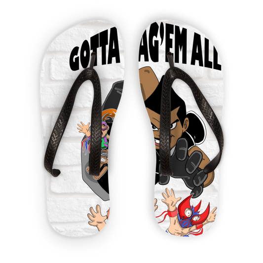 MR. Grim "Gotta Bag Em All" Adult Flip Flops