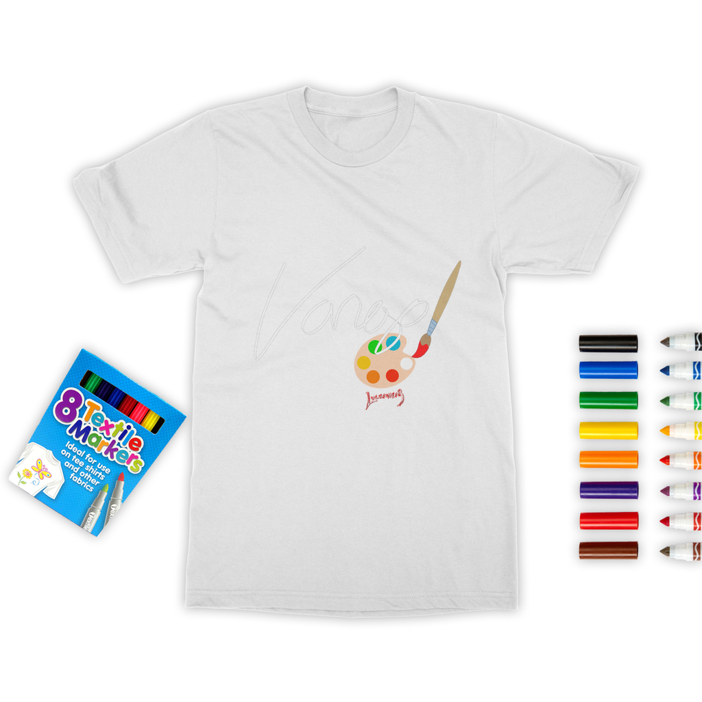 Aerial Van Go (USA) "Siggy" Color Me! Tee with Marker Set