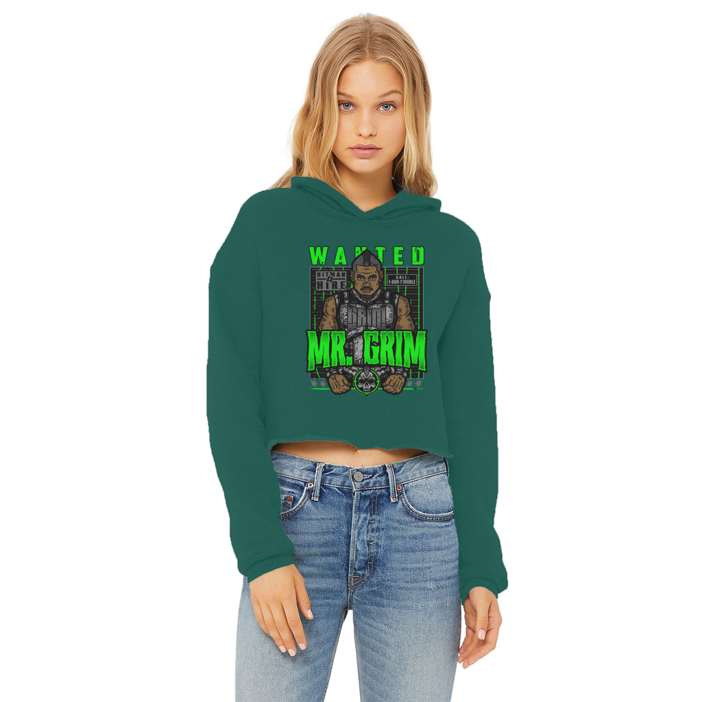 MR. Grim "Wanted" Women's Wear Crop Top Hoodie