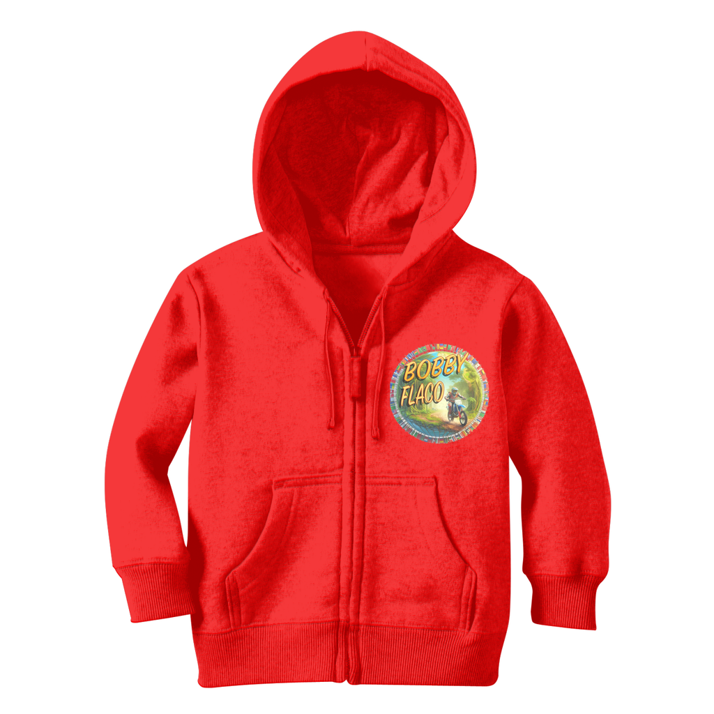 "Bike the World" Bobby Flaco - USaA Youthwear Zip Hoodie