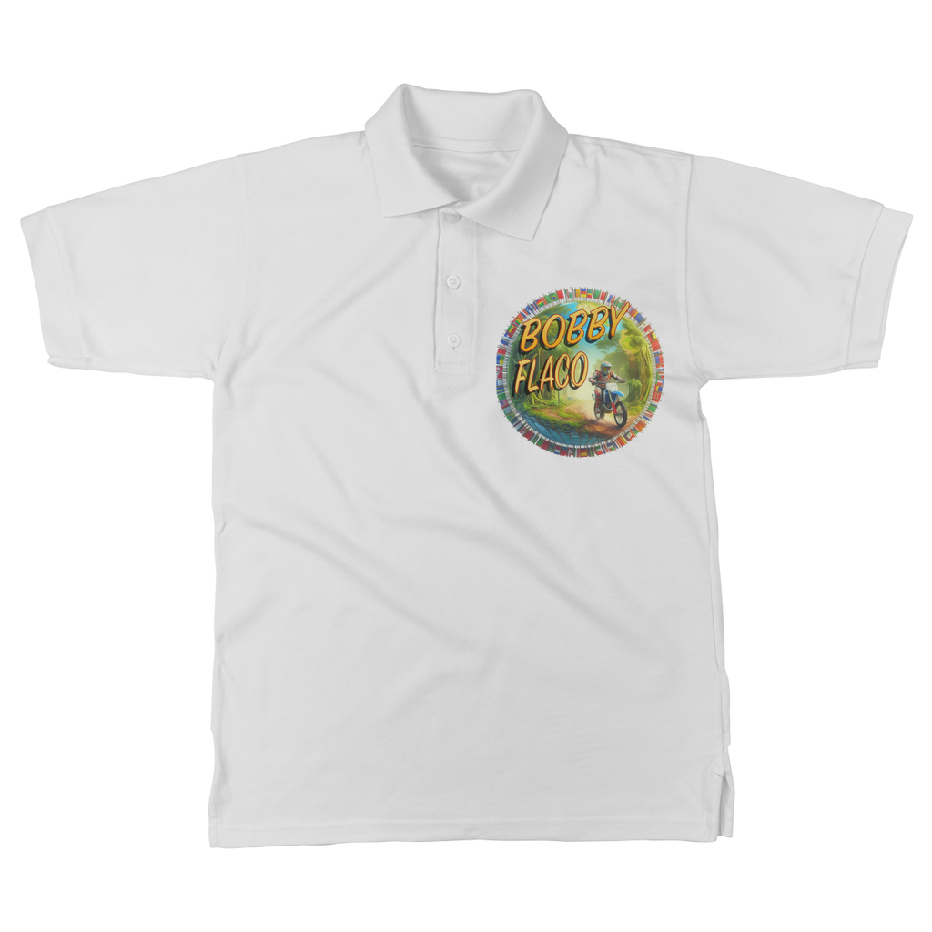 "Bike the World" Bobby Flaco - USaA Unisex Adult Polo Shirt