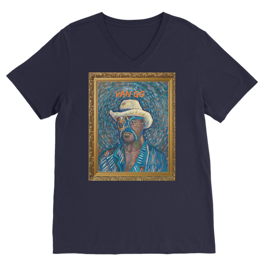 "Self Portrait" - Aerial Van Go (USA) V Neck Tee