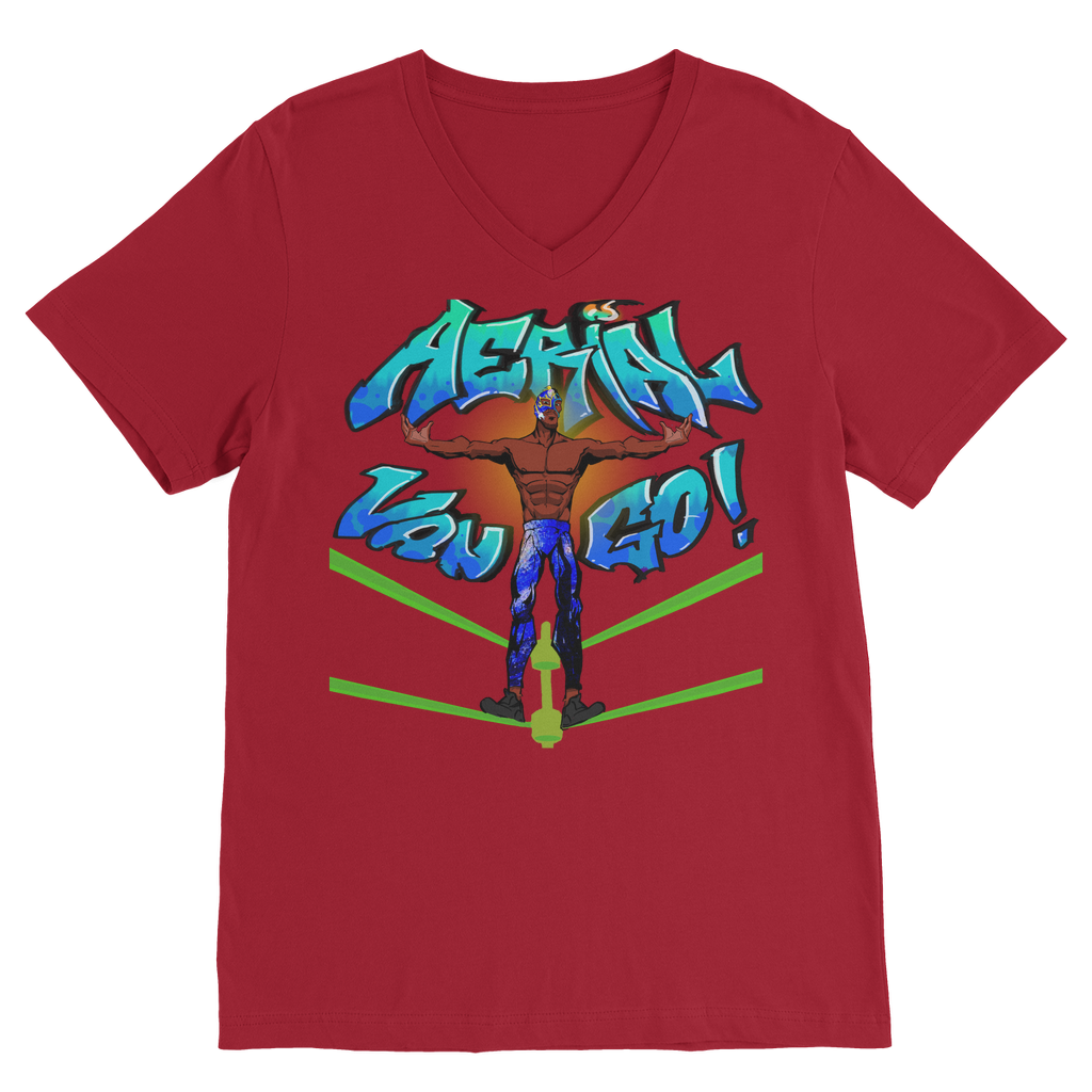 "Art Redeemer" - Aerial Van Go (USA) Unisex V Neck Tee