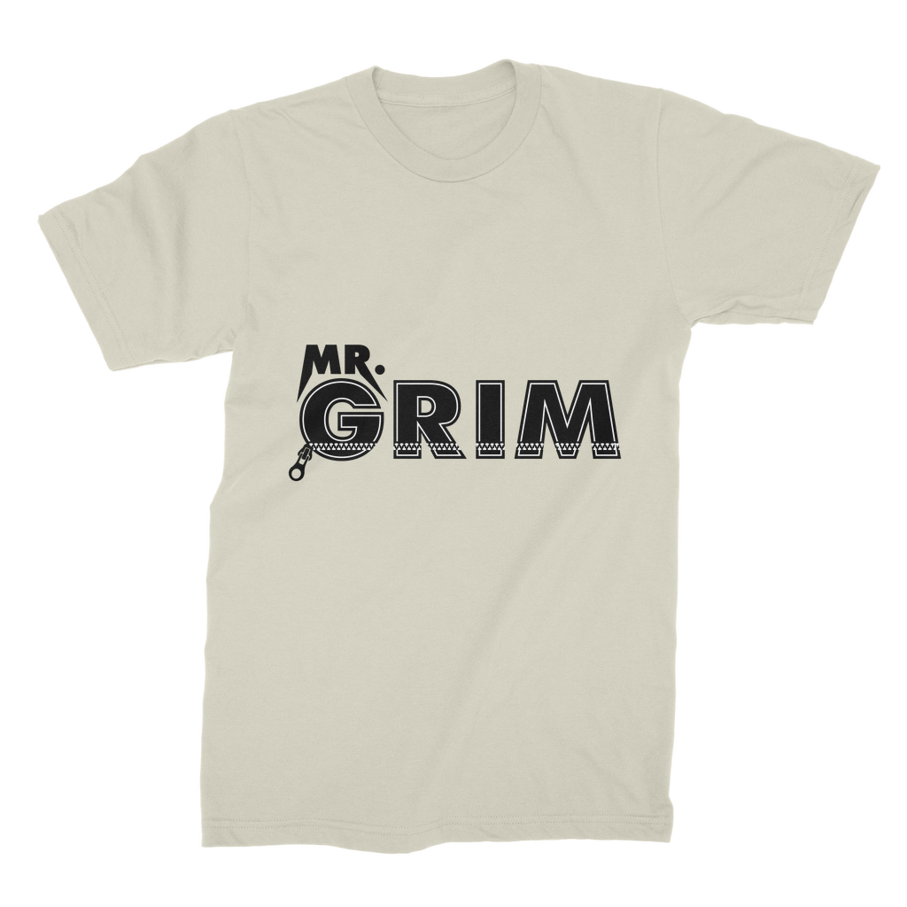MR. Grim "Zipped Up" Premium Jersey Adult T-Shirt