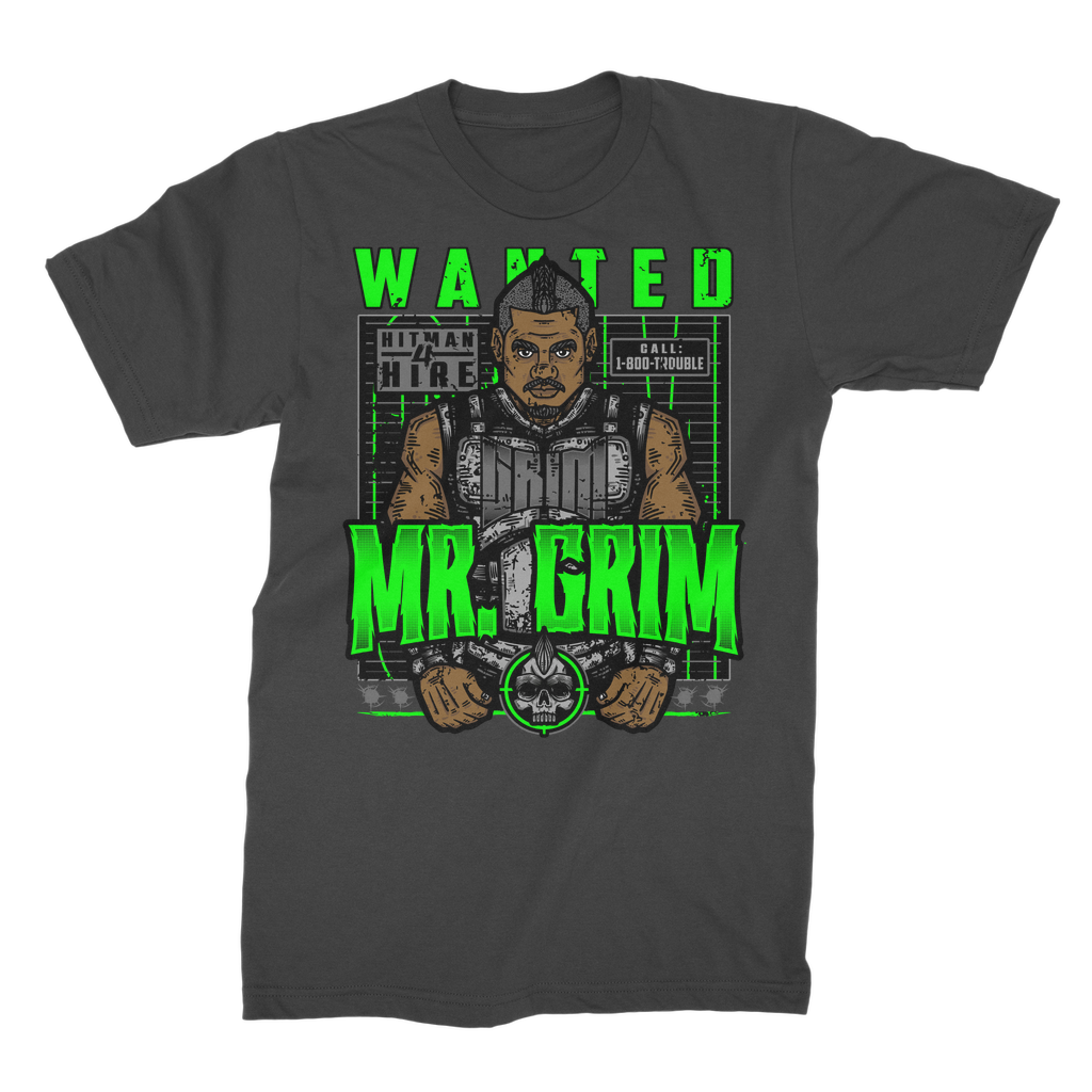 MR. Grim "Wanted" Premium Jersey Adult T-Shirt