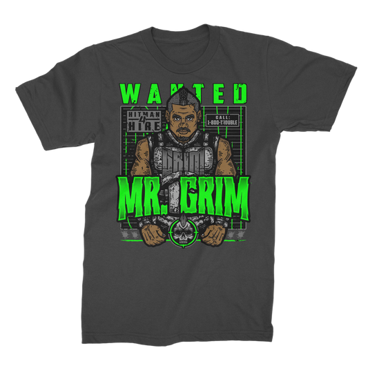 MR. Grim "Wanted" Premium Jersey Adult T-Shirt