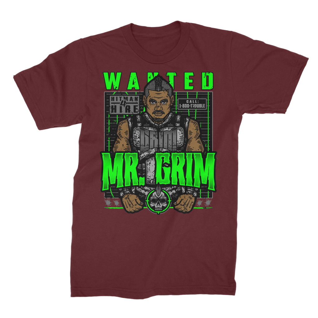 MR. Grim "Wanted" Premium Jersey Adult T-Shirt