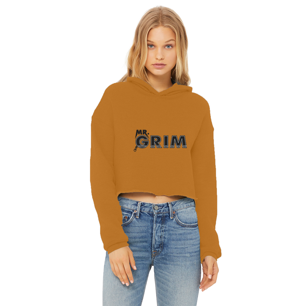 MR. Grim "Zipped Up" Women's Wear Crop Top Hoodie