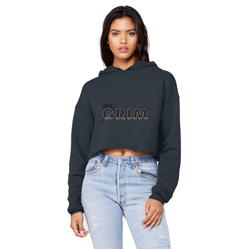 MR. Grim "Zipped Up" Unisex Crop Top Boyfriend Hoodie