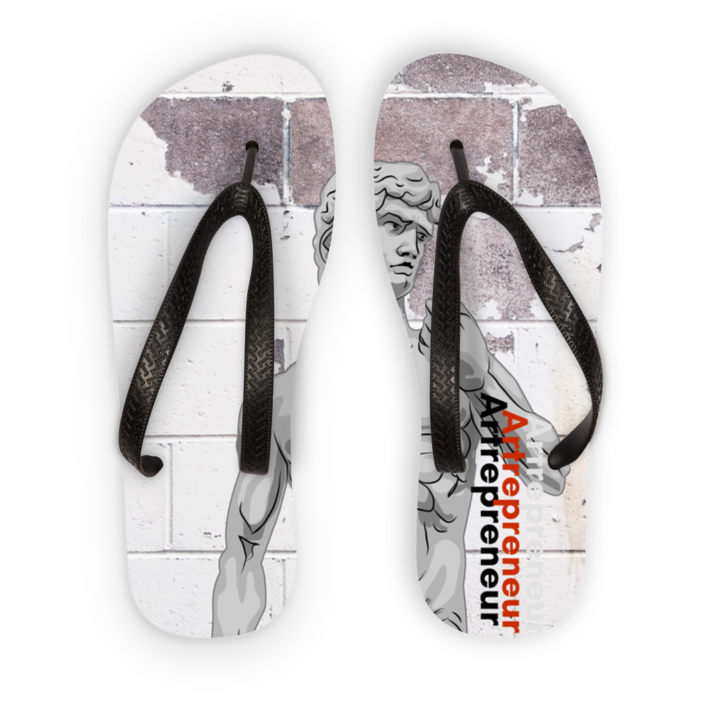 Aerial Van Go "Artrepreneur" (USA) Adult Flip Flops