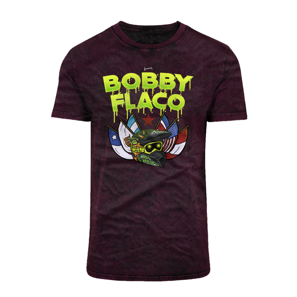 Bobby Flaco (USA) "World Tour" Acid Washed T-Shirt
