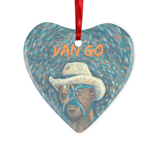"Self Portrait" - Aerial Van Go (USA) Glass Hanging Ornament
