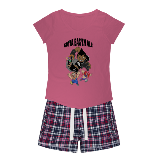 MR. Grim "Gotta Bag Em All" Women's Pajamas w/ Flannel Shorts