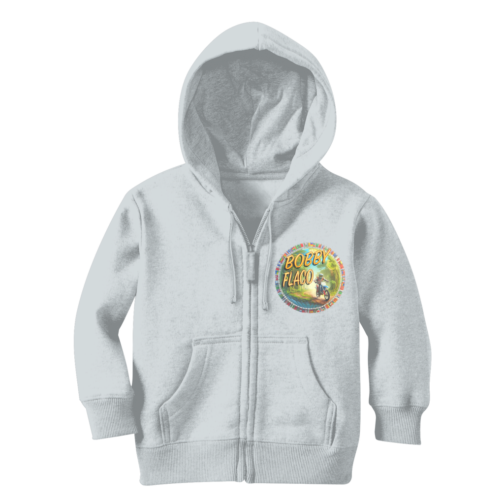 "Bike the World" Bobby Flaco - USaA Youthwear Zip Hoodie