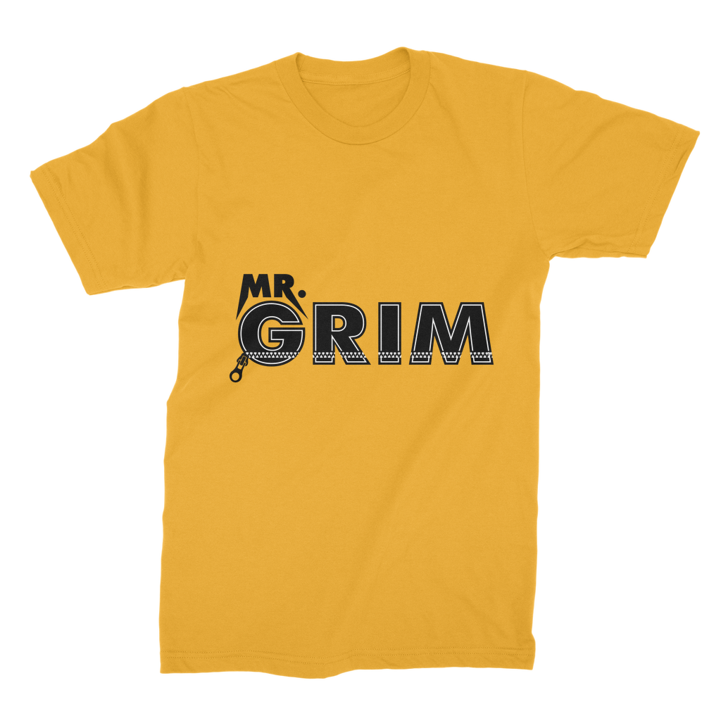 MR. Grim "Zipped Up" Premium Jersey Adult T-Shirt