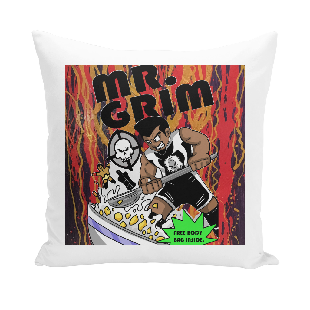 MR. Grim "Special Cereal" (USA) Throw Pillow