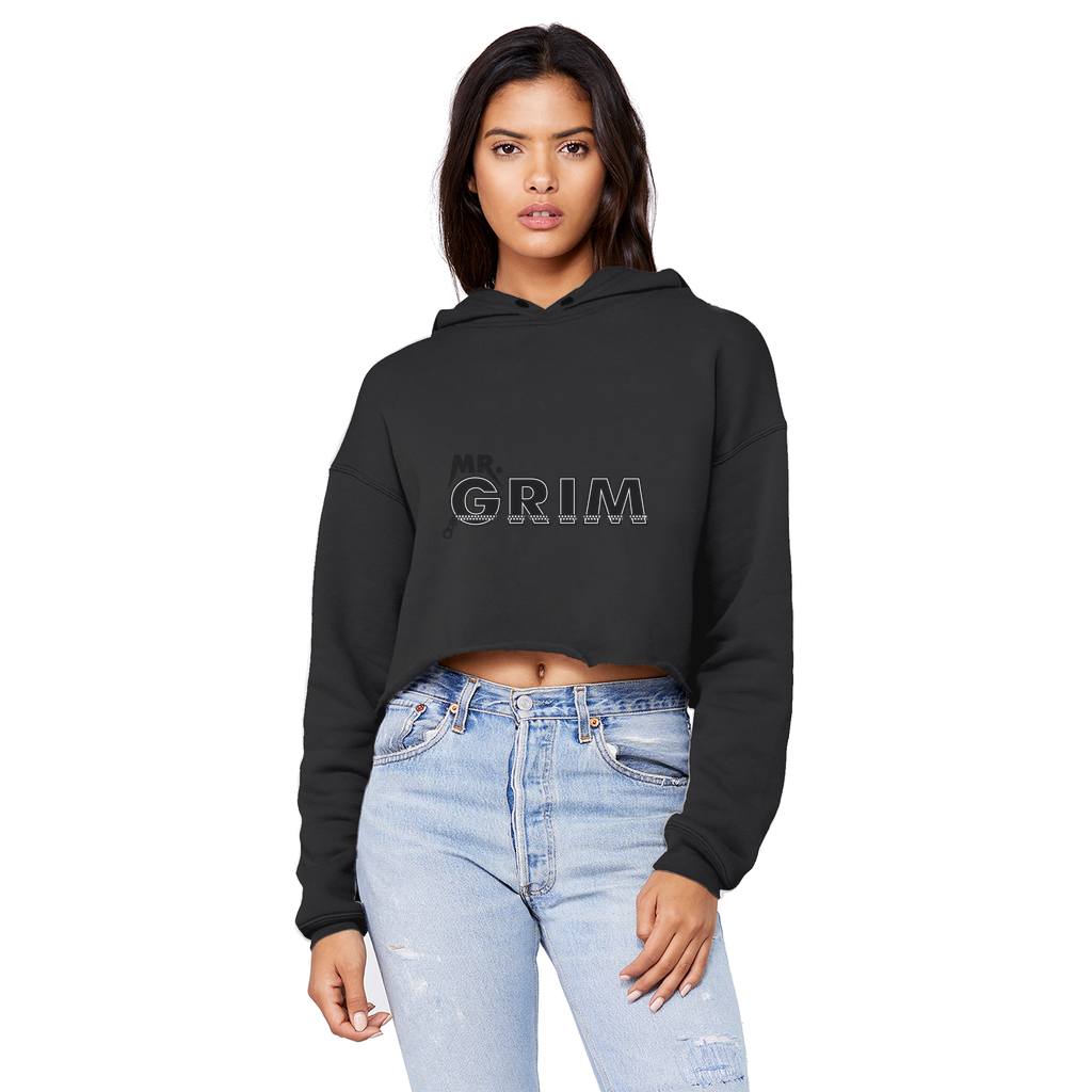 MR. Grim "Zipped Up" Unisex Crop Top Boyfriend Hoodie