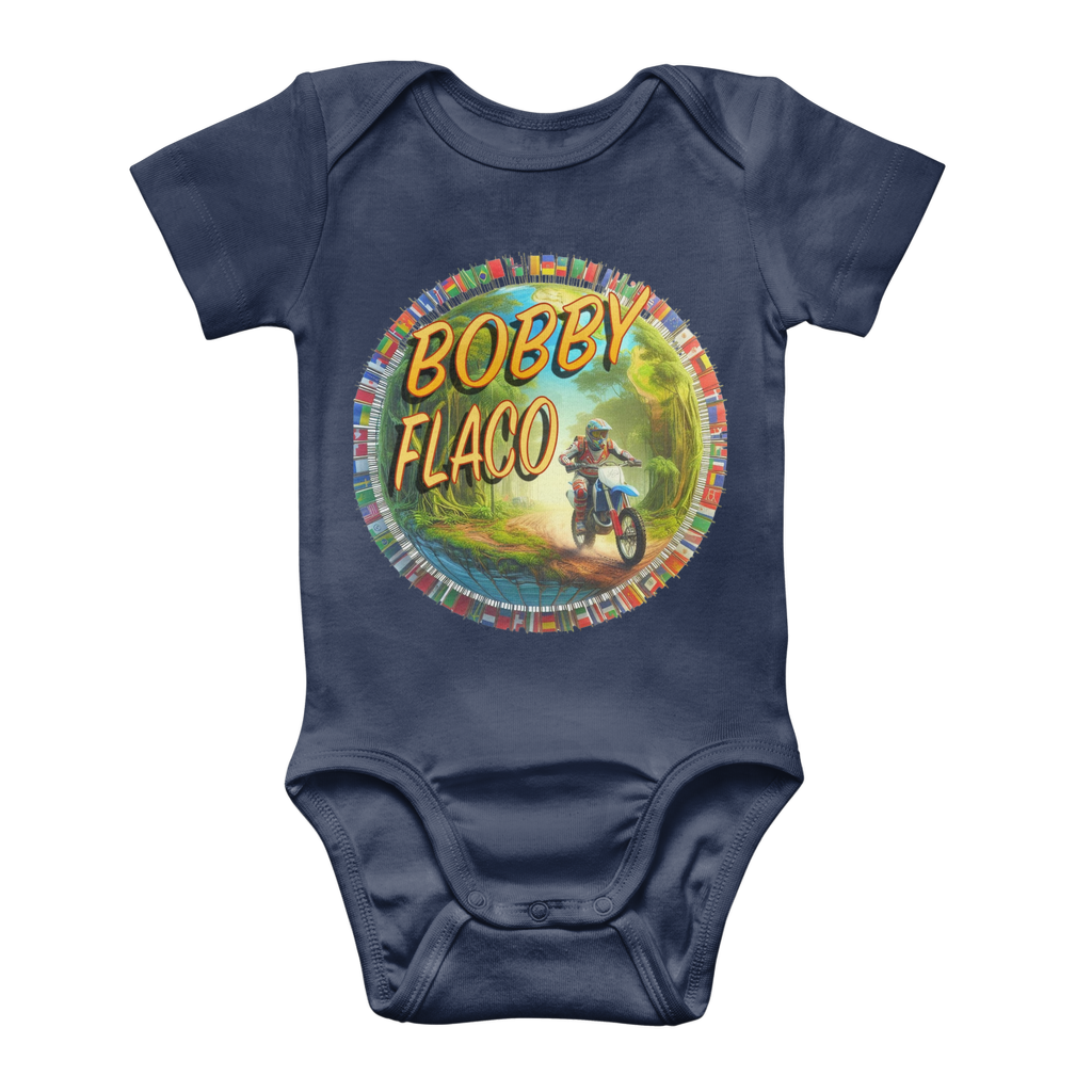 "Bike the World" Bobby Flaco - USaA Baby Onesie