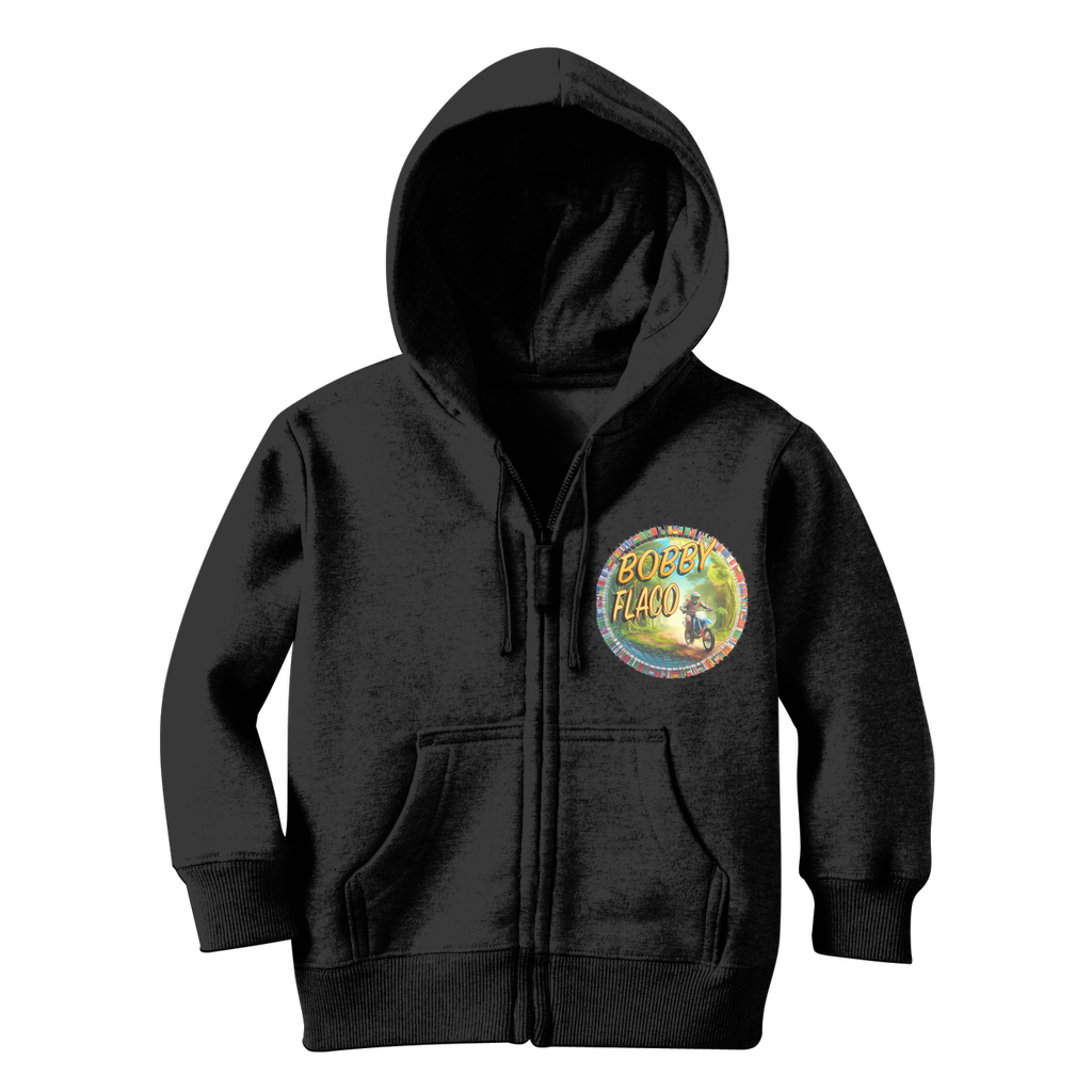 "Bike the World" Bobby Flaco - USaA Youthwear Zip Hoodie