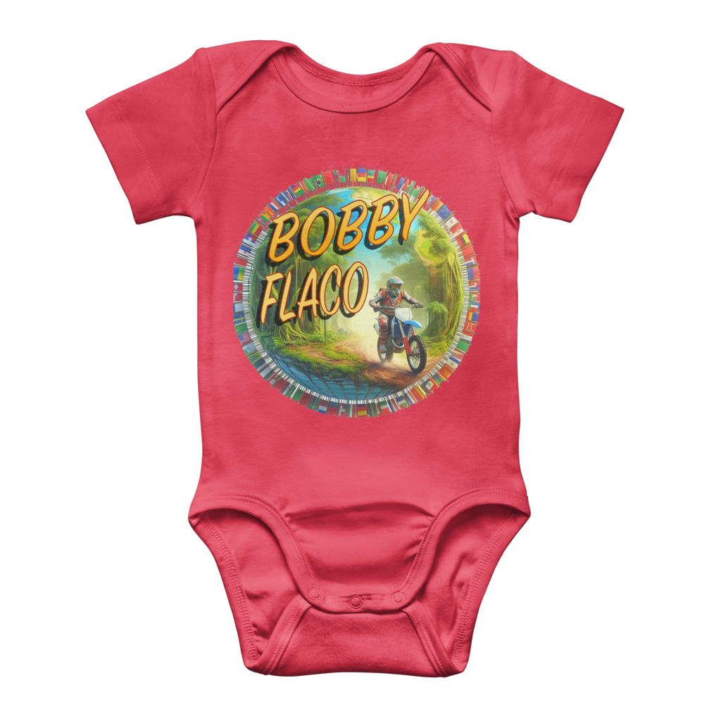 "Bike the World" Bobby Flaco - USaA Baby Onesie