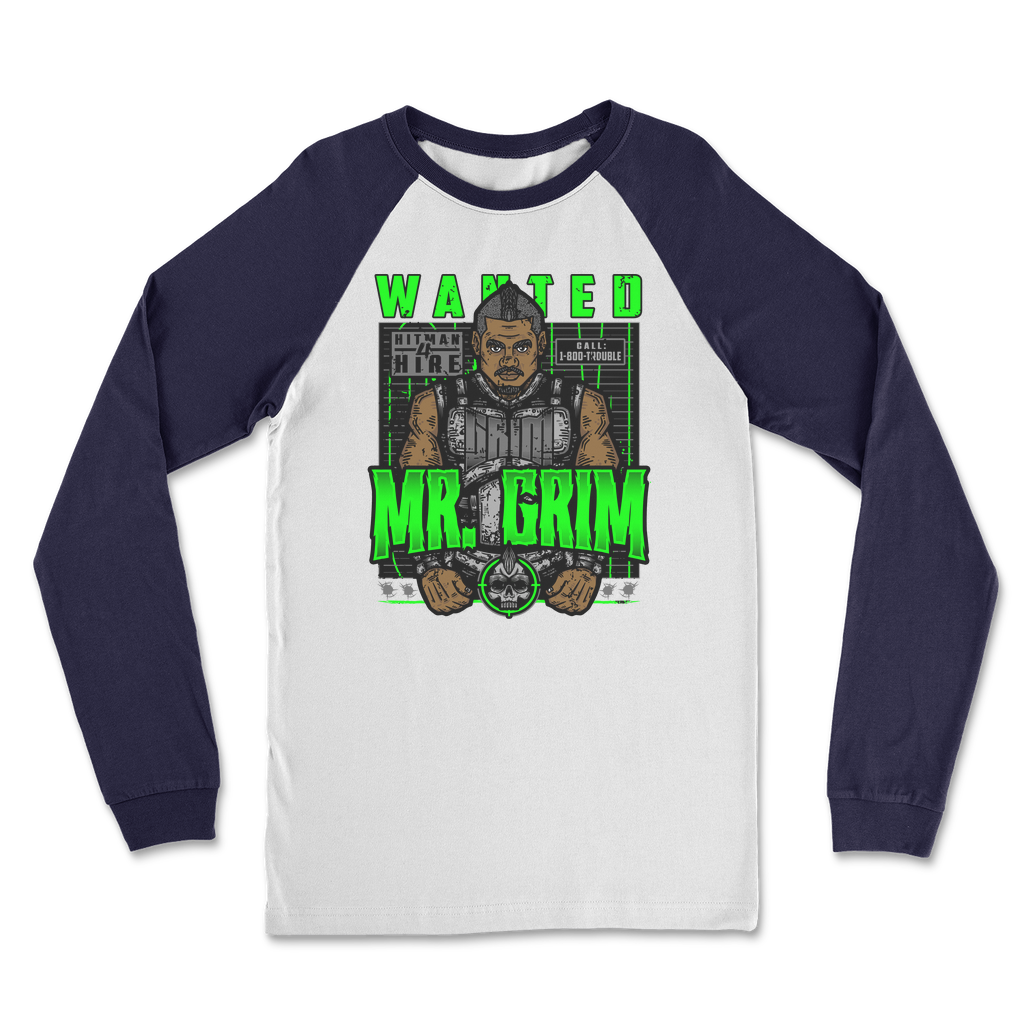 MR. Grim "Wanted" Classic Raglan Long Sleeve Shirt