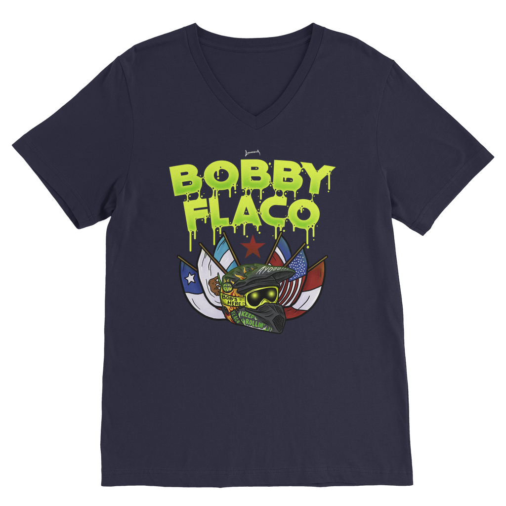 Bobby Flaco (USA) "World Tour" V Neck Tee