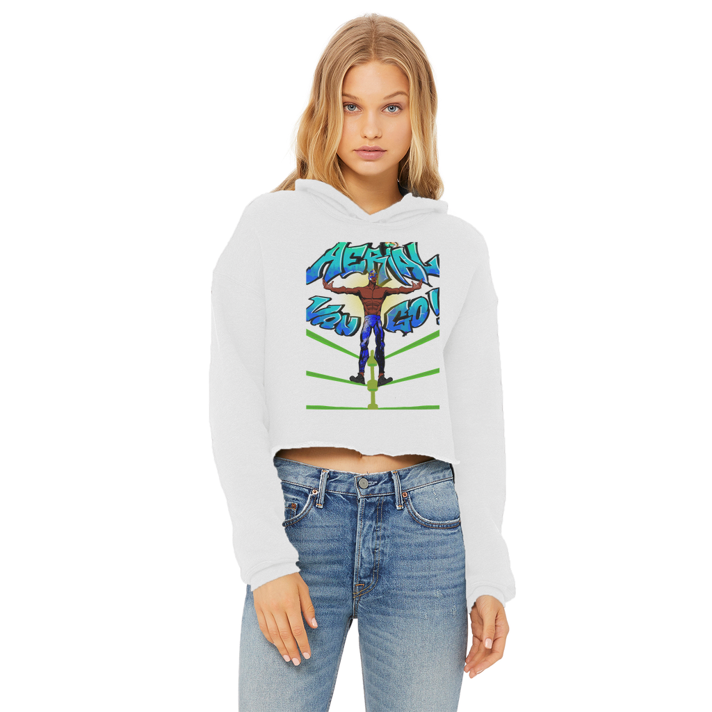 "Art Redeemer" - Aerial Van Go (USA) Women's Wear Crop Top Hoodie