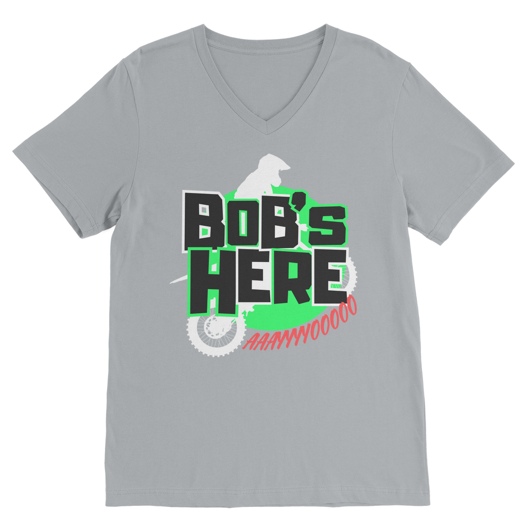 "Bob's Here" Bobby Flaco - USA V Neck Tee