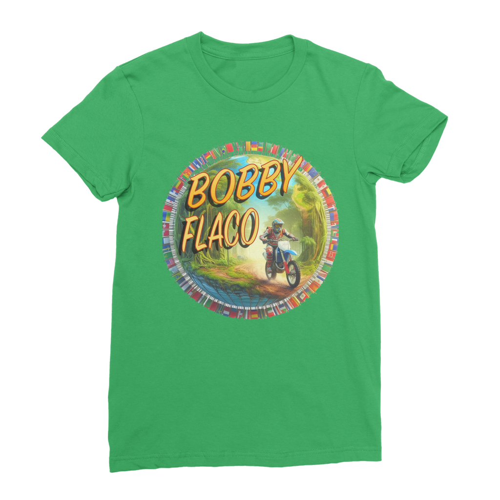 "Bike the World" Bobby Flaco - USaA Women's Wear T-Shirt