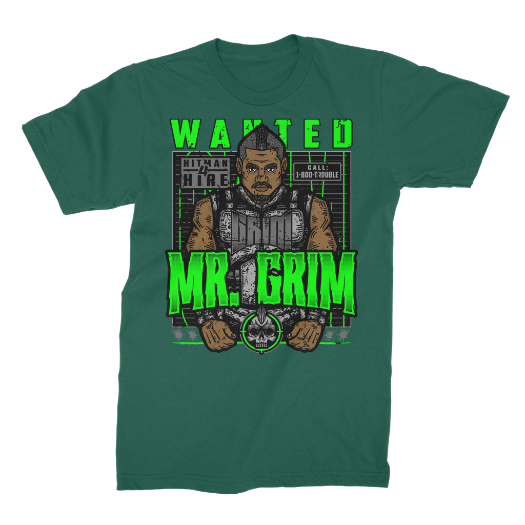 MR. Grim "Wanted" Premium Jersey Adult T-Shirt