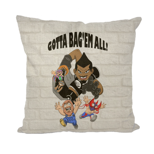 MR. Grim "Gotta Bag Em All" Throw Pillow with Insert