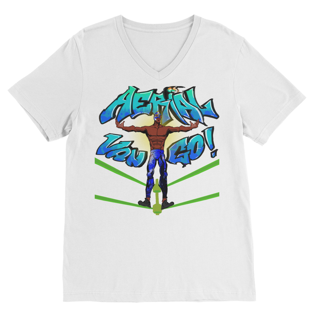 "Art Redeemer" - Aerial Van Go (USA) Unisex V Neck Tee