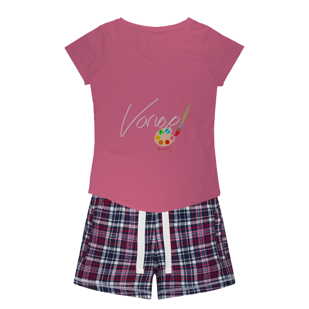 Aerial Van Go (USA) "Siggy" Women's Pajamas w/ Flannel Shorts