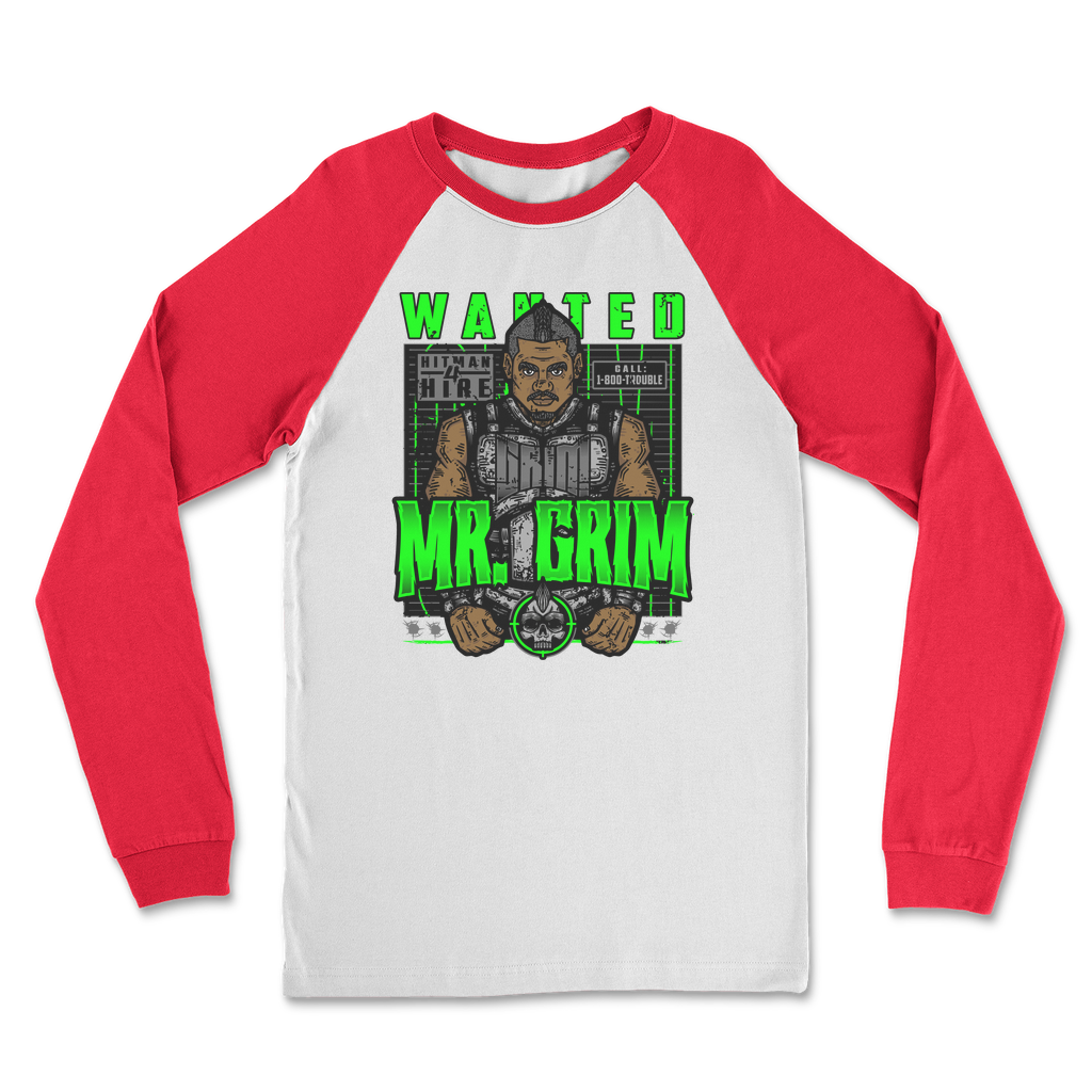 MR. Grim "Wanted" Classic Raglan Long Sleeve Shirt