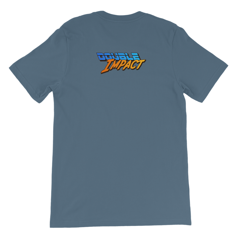 Double Impact (USA) Blue and Orange Youthwear Tee