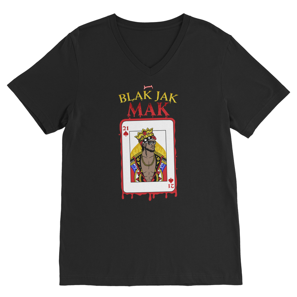 Blak Jak Mak (USA) "King" V Neck Tee